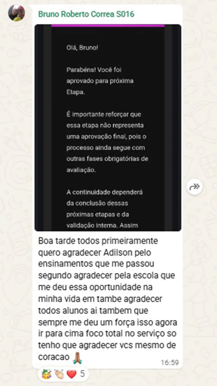 Print vertical de conversa real com a Stech